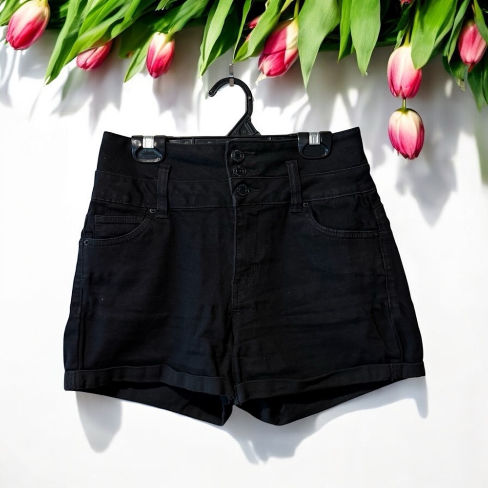 Ibiza High Rise Push Up Black Denim Shorts